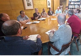 Reunión celebrada el pasado mes de julio de la comisión especial de seguridad minera sobre el accidente en la mina de Cerredo.