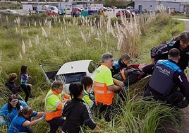 Un momento del rescate.