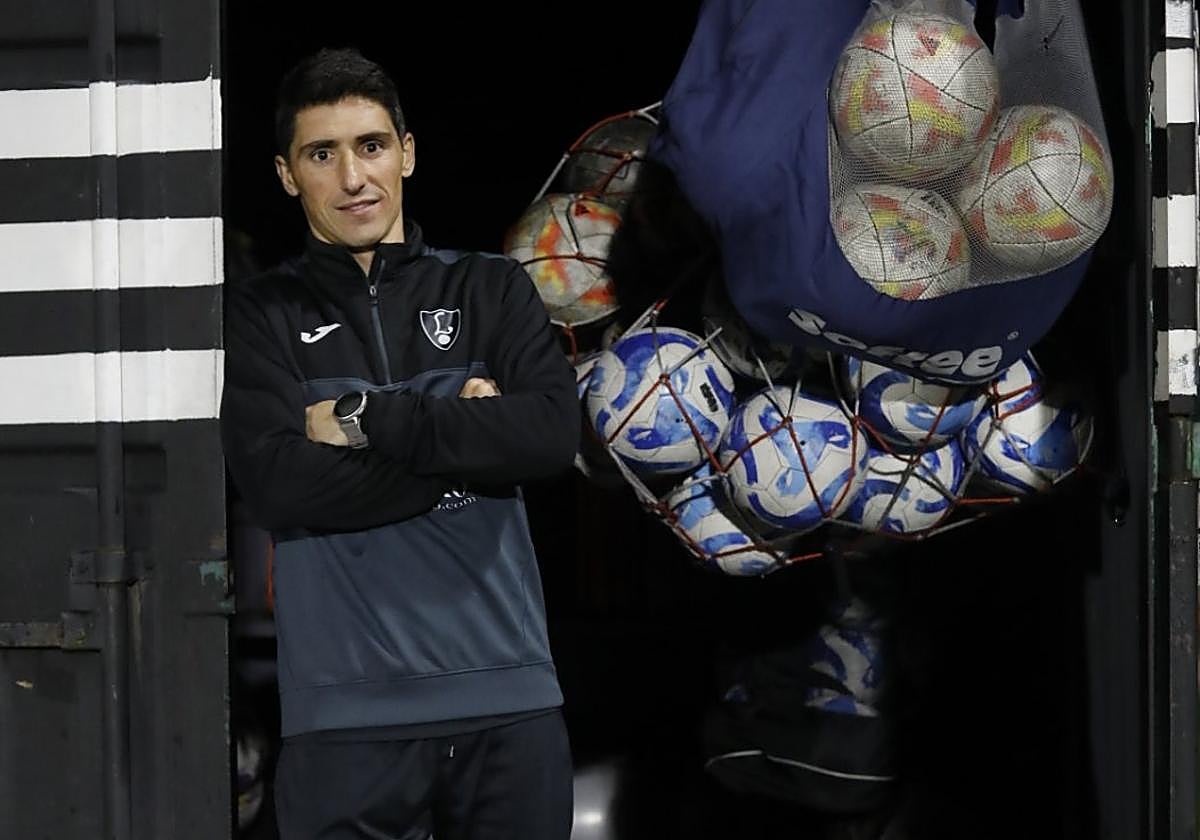 Jorge Fernández, antes de su primer entrenamiento.