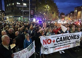Concentración, este miércoles, en Cuatro Caminos, Gijón.