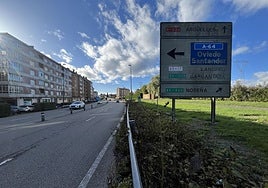Carretera nacional 634, a la altura de El Berrón.