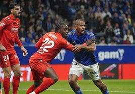 Salomón Rondón, durante el partido del Real Oviedo frente al Osasuna el pasado lunes.
