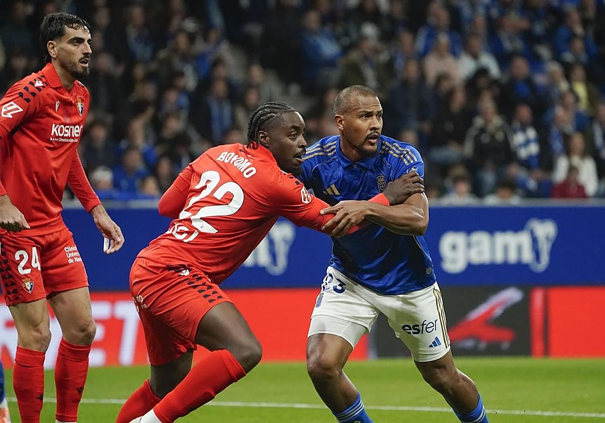 Salomón Rondón, durante el partido del Real Oviedo frente al Osasuna el pasado lunes.