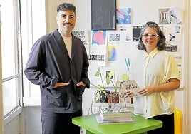 Inés Iglesias y Matteo Mastronardi en su estudio.