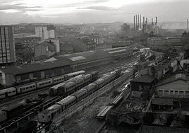 Fábrica de Moreda desde el actual Solarón en el año 1975.