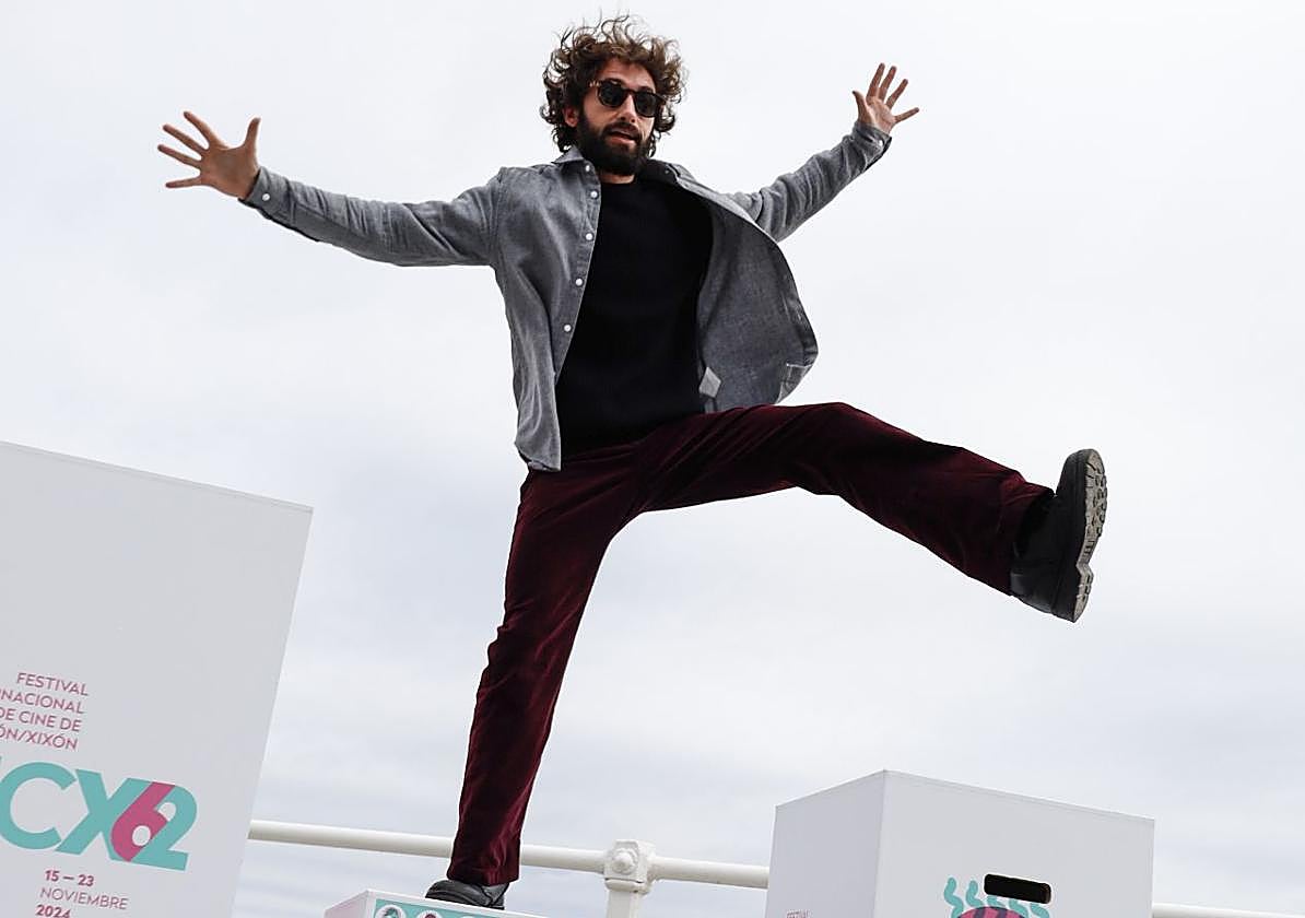 Pablo Casanueva, en el photocall del Muro.