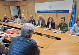 Reunión de la consejera de Educación, Eva Ledo, con los sindicatos educativos.