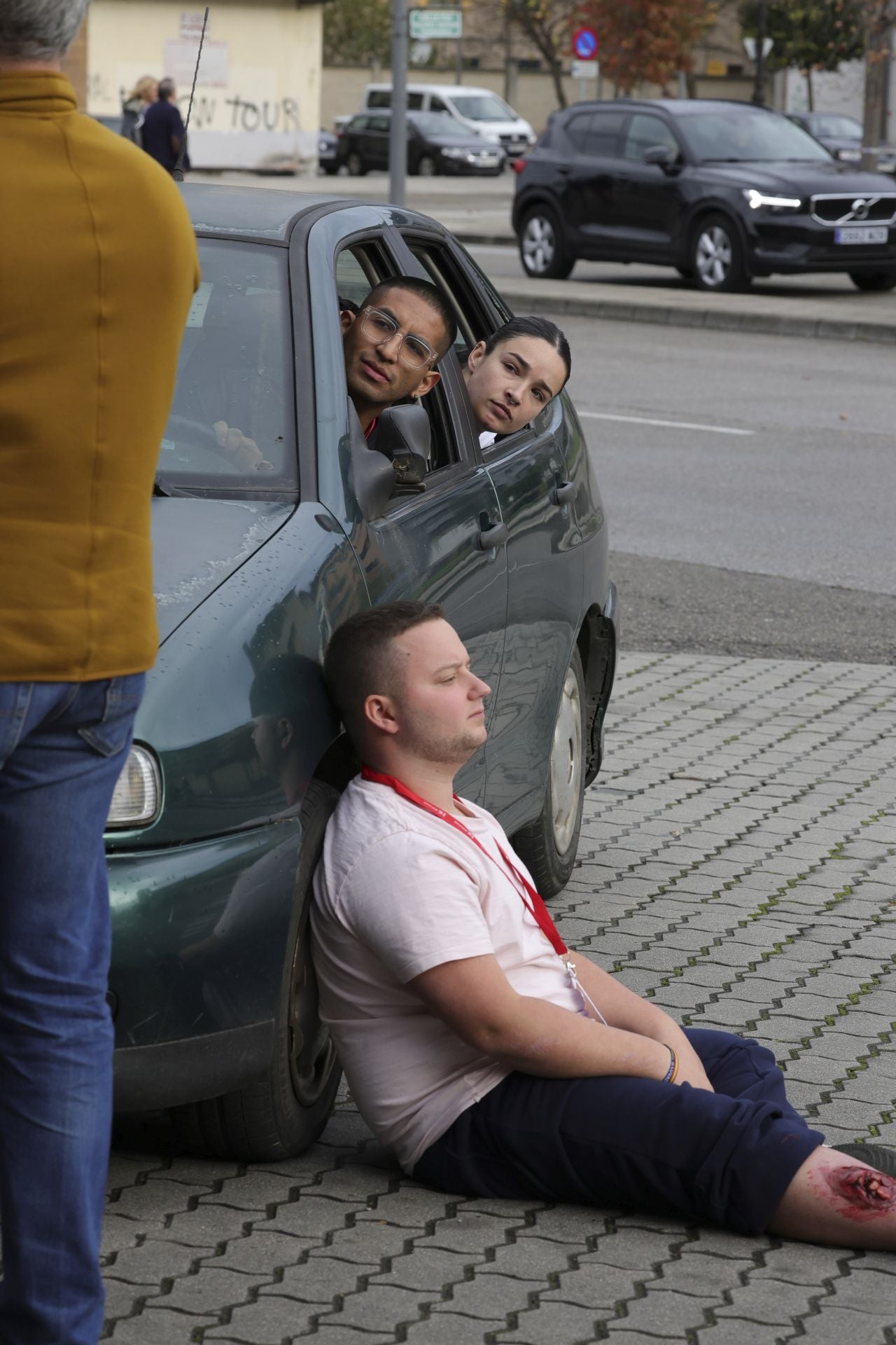 Espectacular simulacro de accidente con víctimas en Langreo