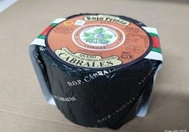 Aspecto de uno de los quesos afectados.