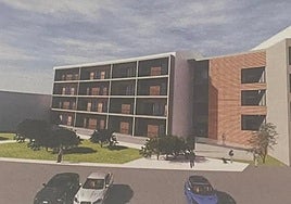 Recreación de los dos edificios que acogerán los 37 pisos para mayores en Turón