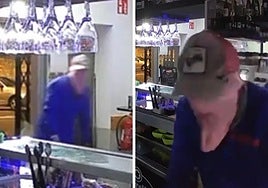 Un robo captado por la cámara de seguridad de uno de los establecimientos afectados.