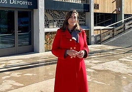 Sonsoles Peralta, portavoz de Vox, visitó este miércoles el Palacio de los Deportes.