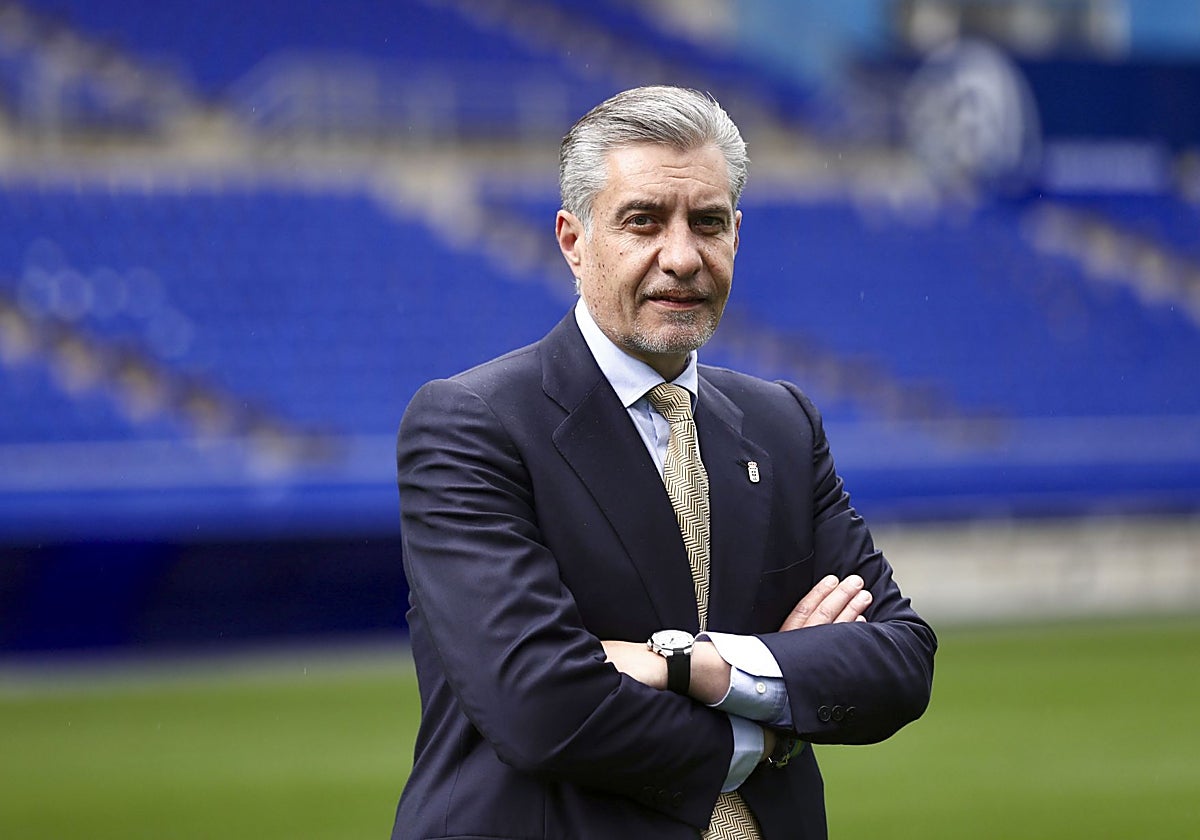 Martín Peláez, presidente del Real Oviedo.