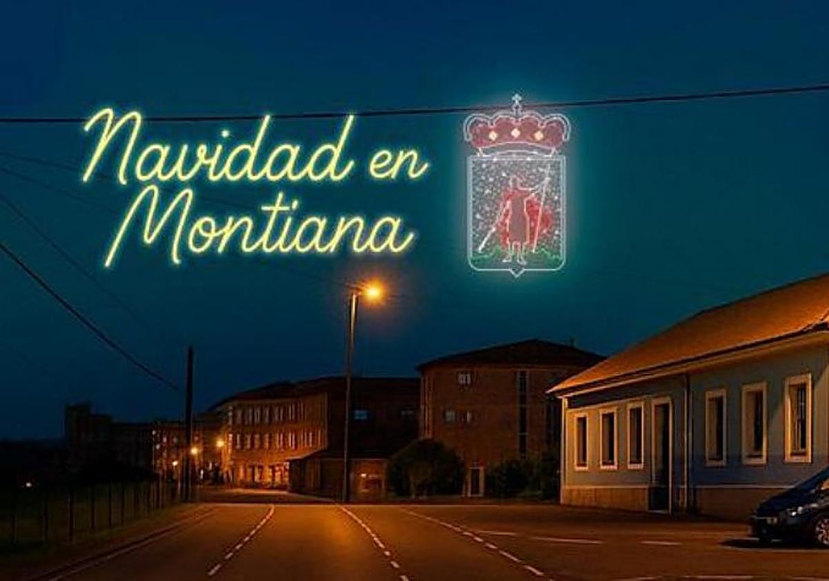 Imagen principal - Recreación de la iluminación navideña en Moteana, la plaza de la República y la plaza de Europa.