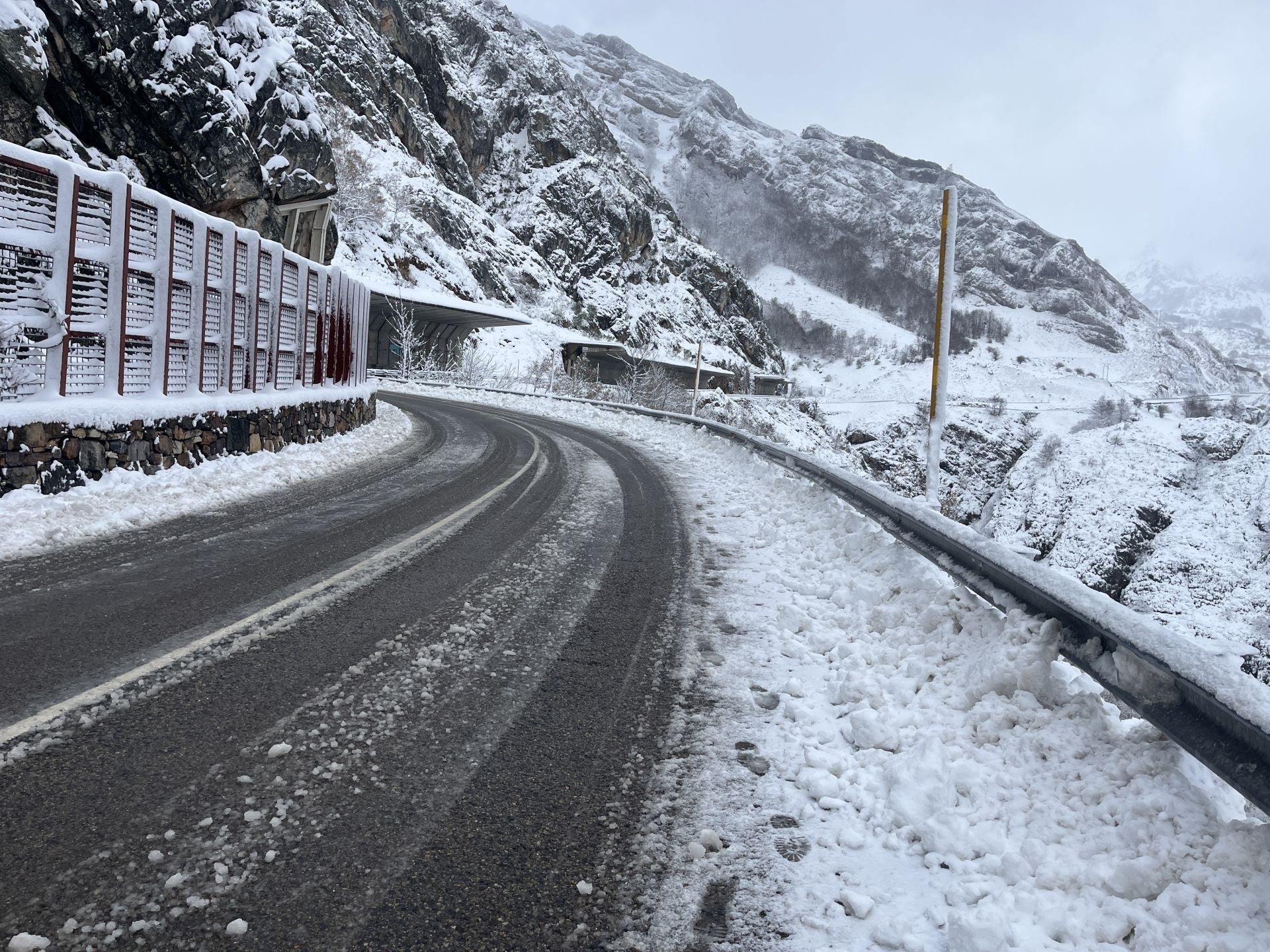 Nieve, granizo y frío en Asturias