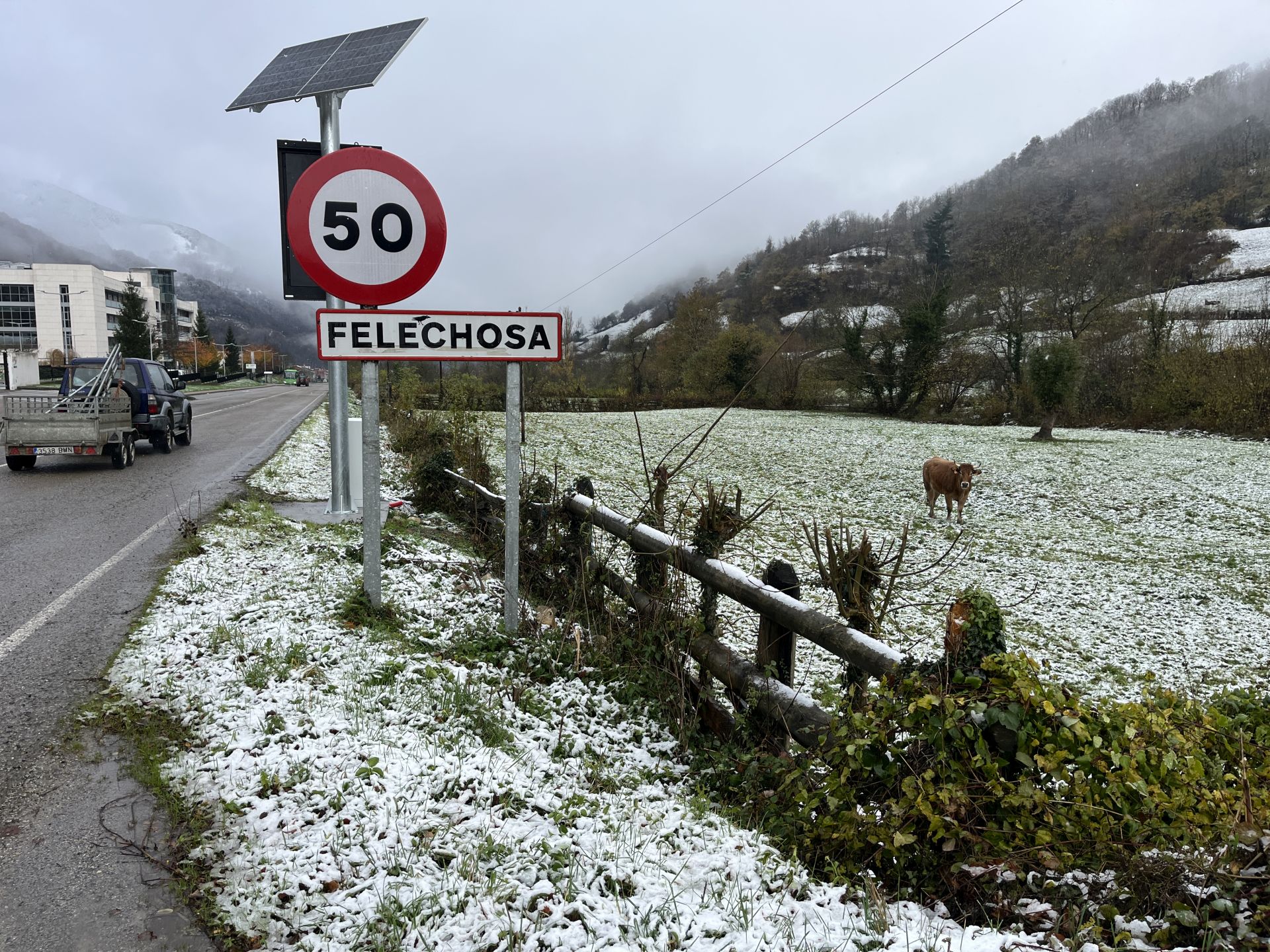 Nieve, granizo y frío en Asturias