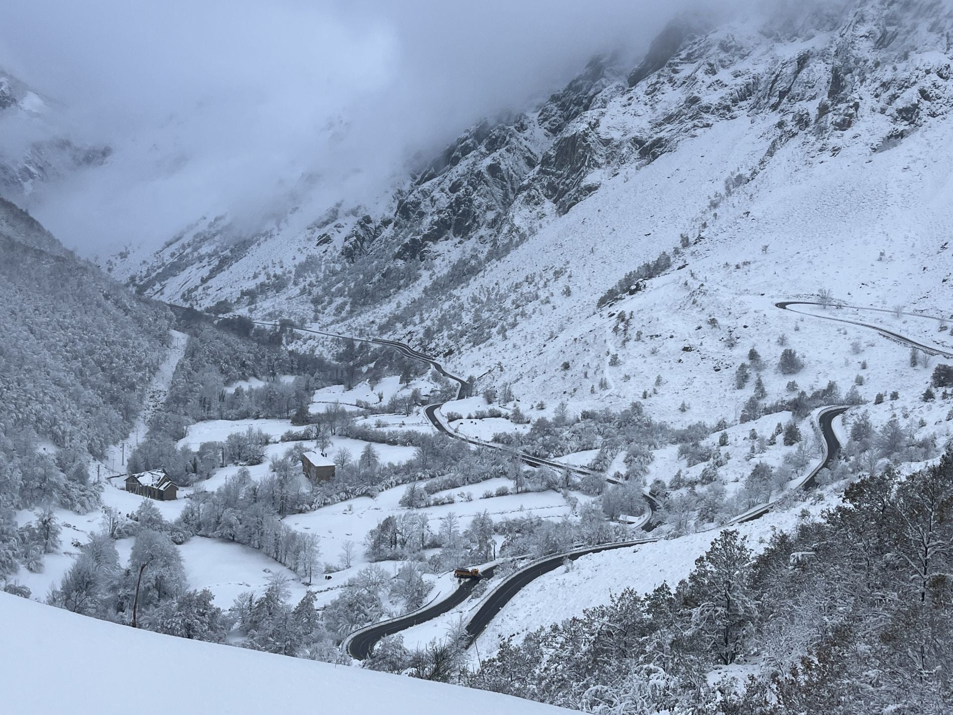 Nieve, granizo y frío en Asturias