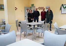 La edil Pilar Santianes Manuel García, José Manuel Suárez, y Ángel García