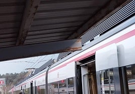 EL tren afectado, detenido en Nubledo.