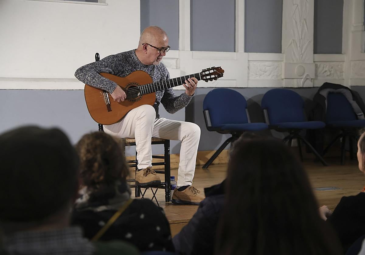 Armando Orbón, en un concierto este año en Gijón.