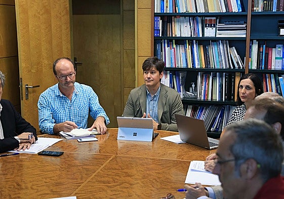 El consejero Borja Sánchez, en una sesión de la Comisión de Seguridad Minera de julio.