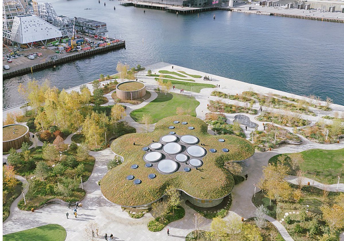 Imagen principal - Parque de la Ópera de Copenhague, en Dinamarca, que ha servido de fuente de inspiración para el proyecto de Eloy Calvo para El Rinconín.