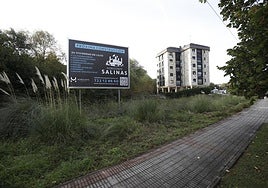 La parcela en la que se proyectan viviendas de lujo en Salinas.