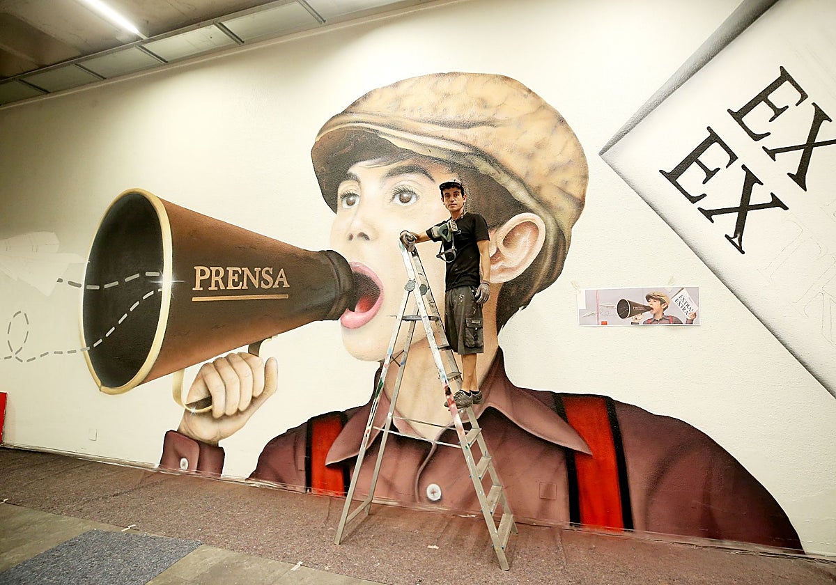 César Frey, en uno trabajo en Oviedo.