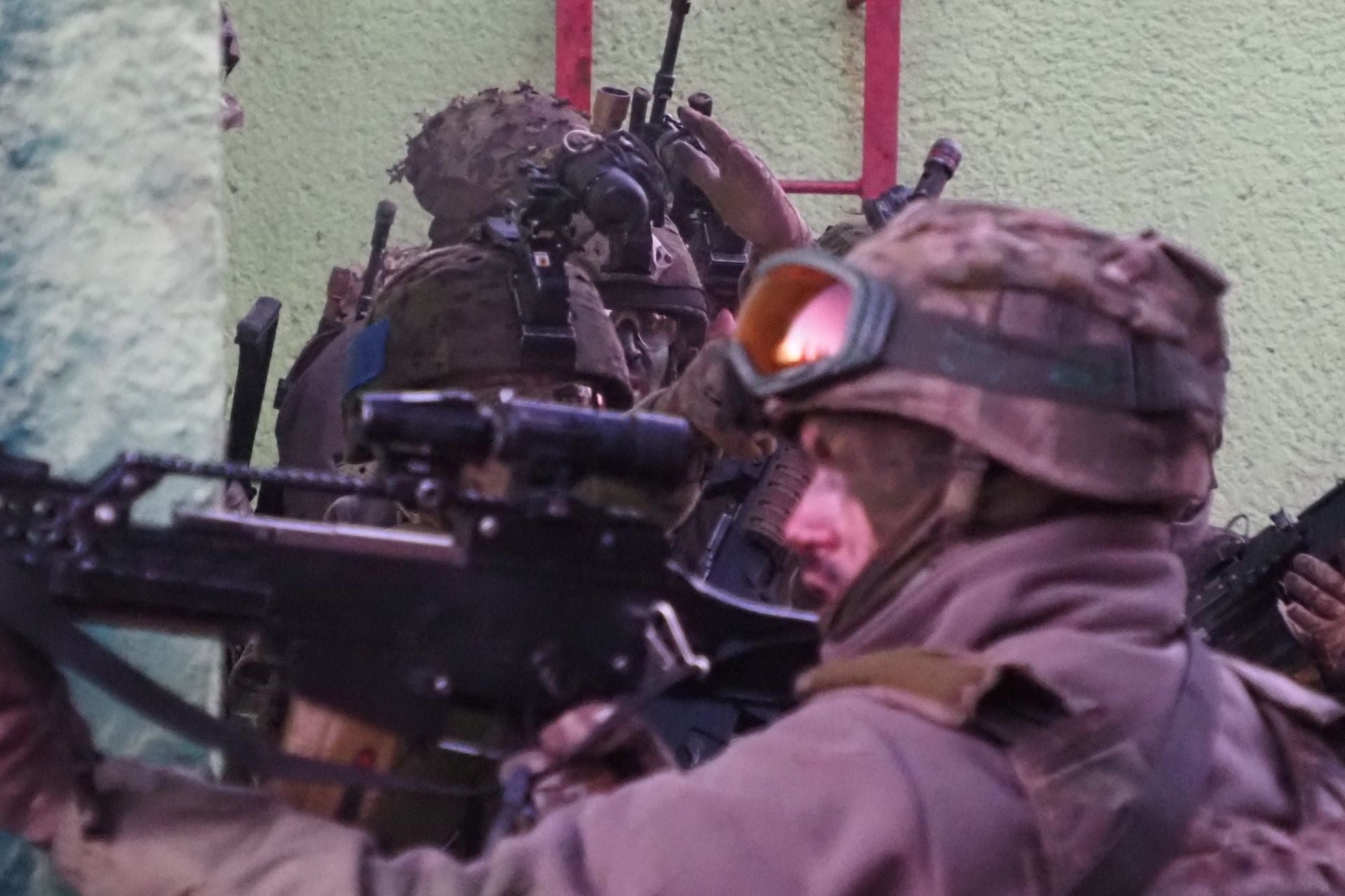 Entrenamiento del batallón San Quintín del regimiento Príncipe