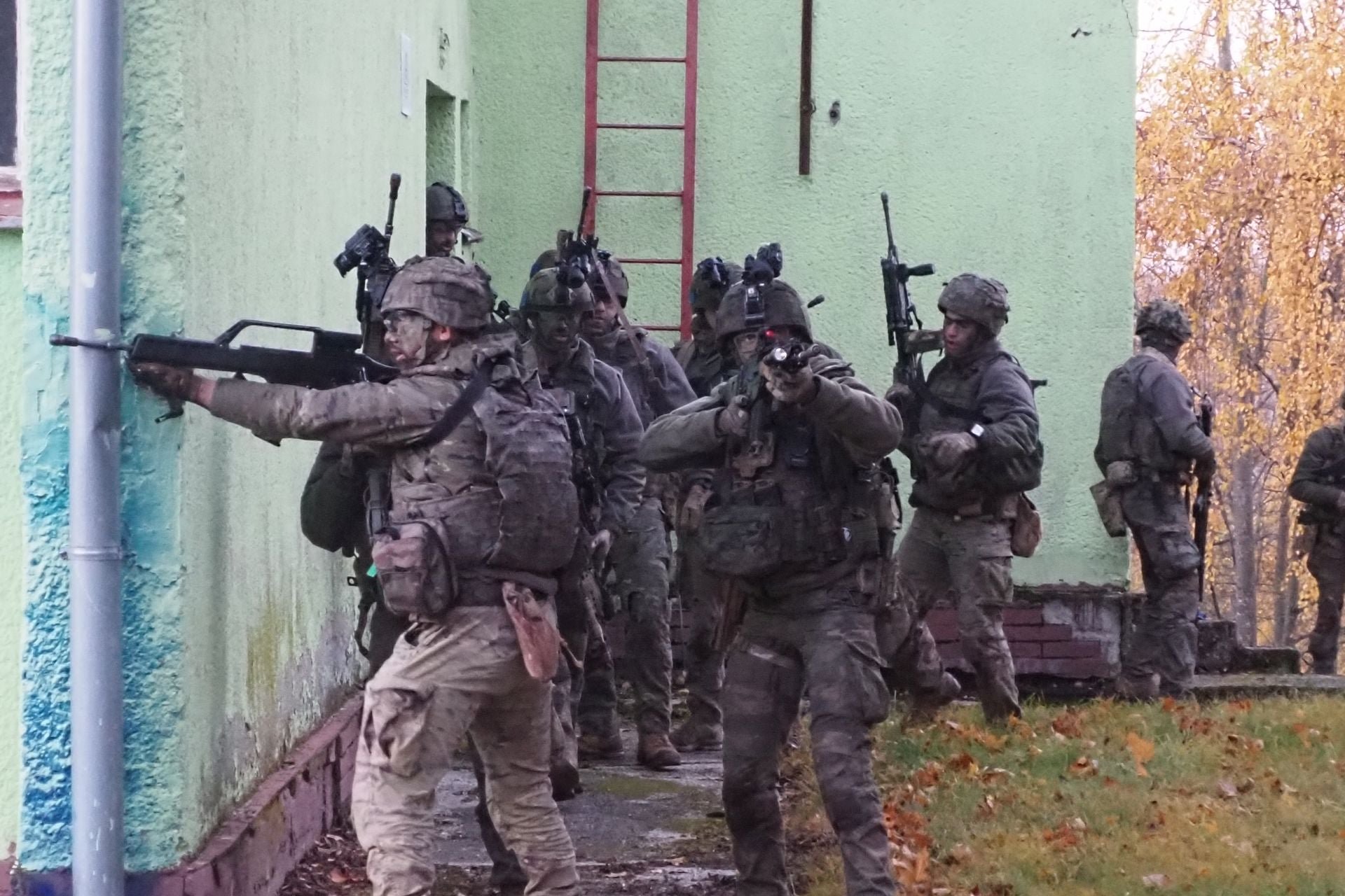 Entrenamiento del batallón San Quintín del regimiento Príncipe