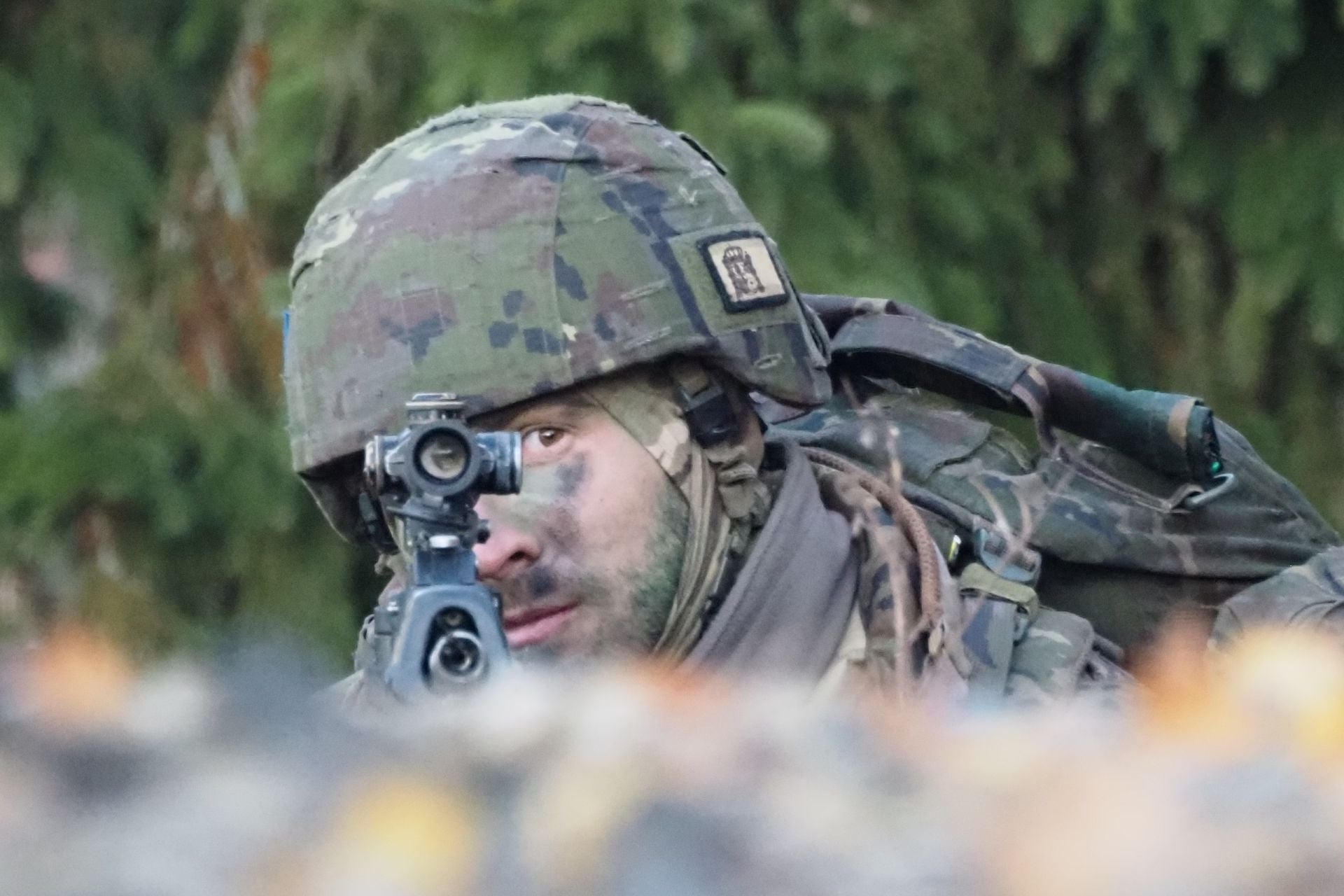 Entrenamiento del batallón San Quintín del regimiento Príncipe