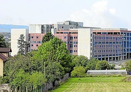 Estado en el que quedaron las obras de ampliación hospitalaria tras la paralización de enero.
