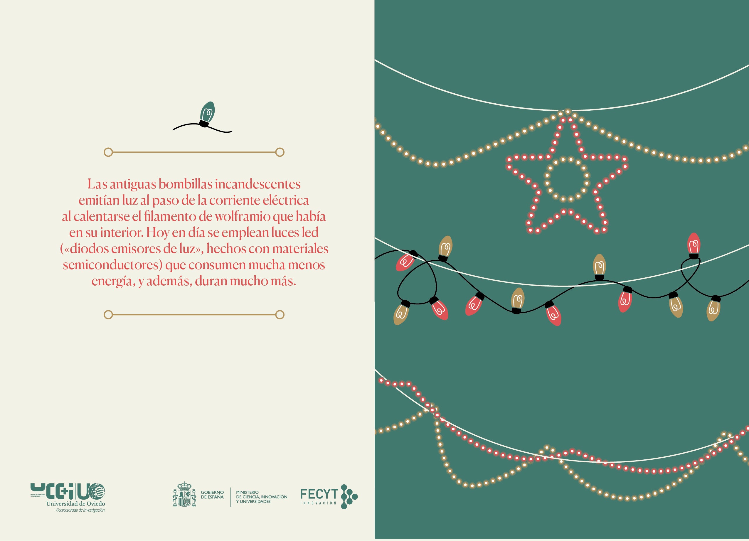 Una Navidad cargada de ciencia: postales y calendario de Adviento para felicitar las fiestas de la Universidad de Oviedo