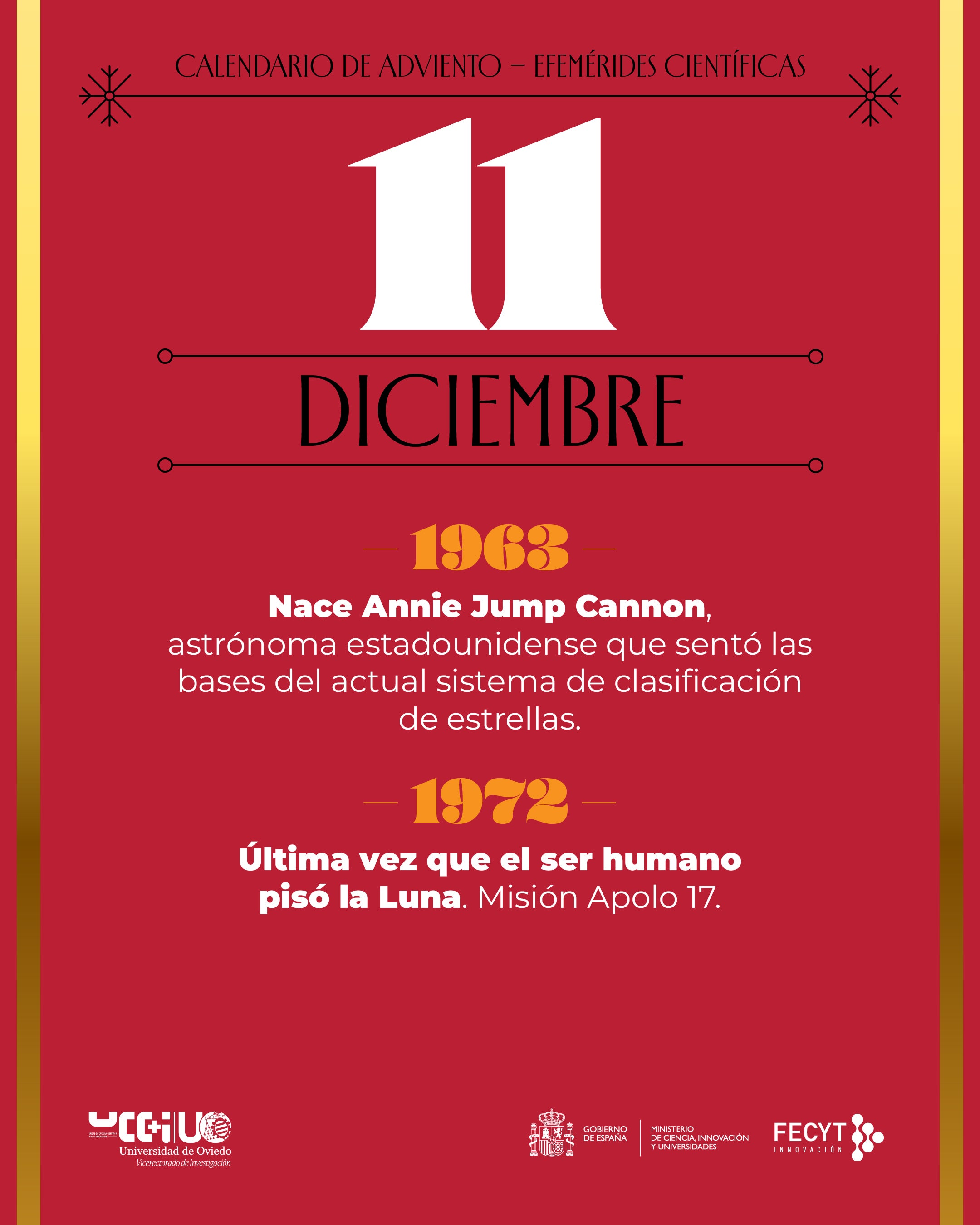 Una Navidad cargada de ciencia: postales y calendario de Adviento para felicitar las fiestas de la Universidad de Oviedo