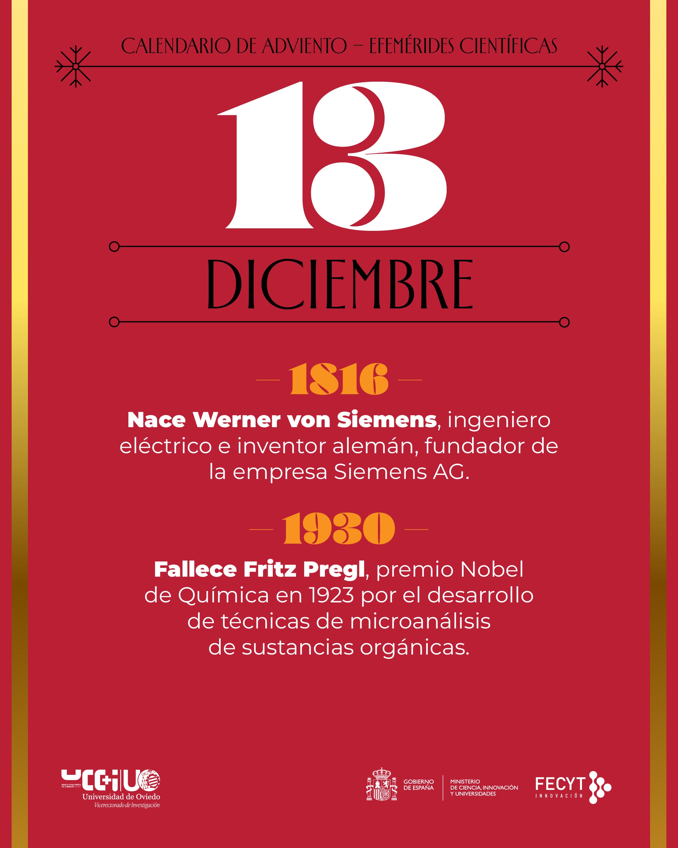 Una Navidad cargada de ciencia: postales y calendario de Adviento para felicitar las fiestas de la Universidad de Oviedo