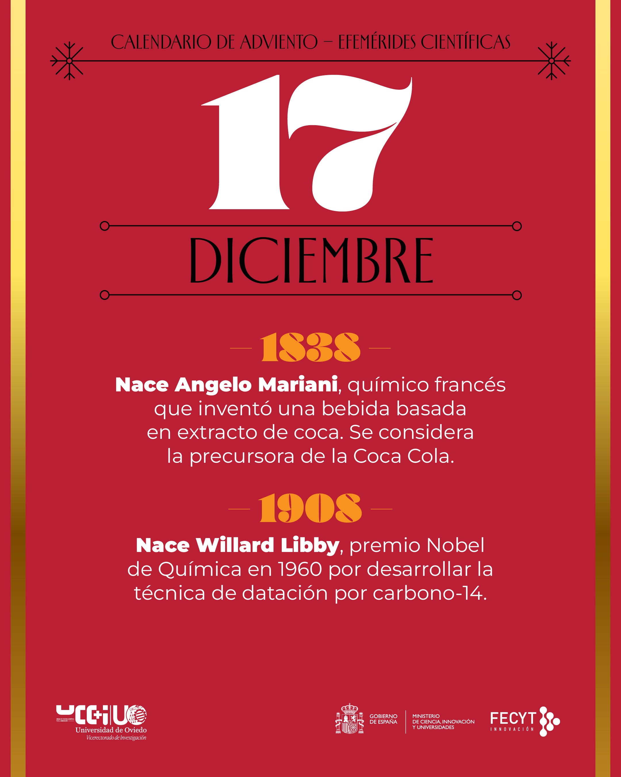 Una Navidad cargada de ciencia: postales y calendario de Adviento para felicitar las fiestas de la Universidad de Oviedo