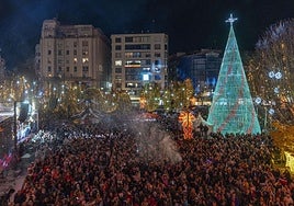 El encendido de las luces en Santander.