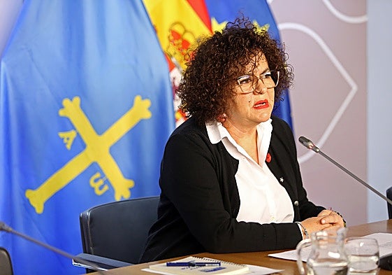 Marta del Arco, consejera de Derechos Sociales y Bienestar, en la presentación de sus presupuestos 2026.