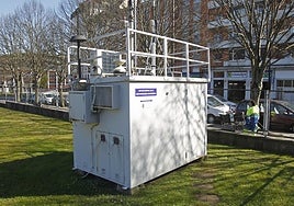 Estación de medición de contaminación en Ventanielles.