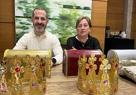 Ángel García y Ana Nosti durante la presentación.
