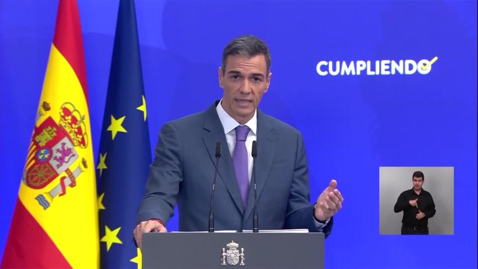 Sánchez anuncia que trabaja en aprobar medidas del decreto antiapagones sin pasar por Congreso