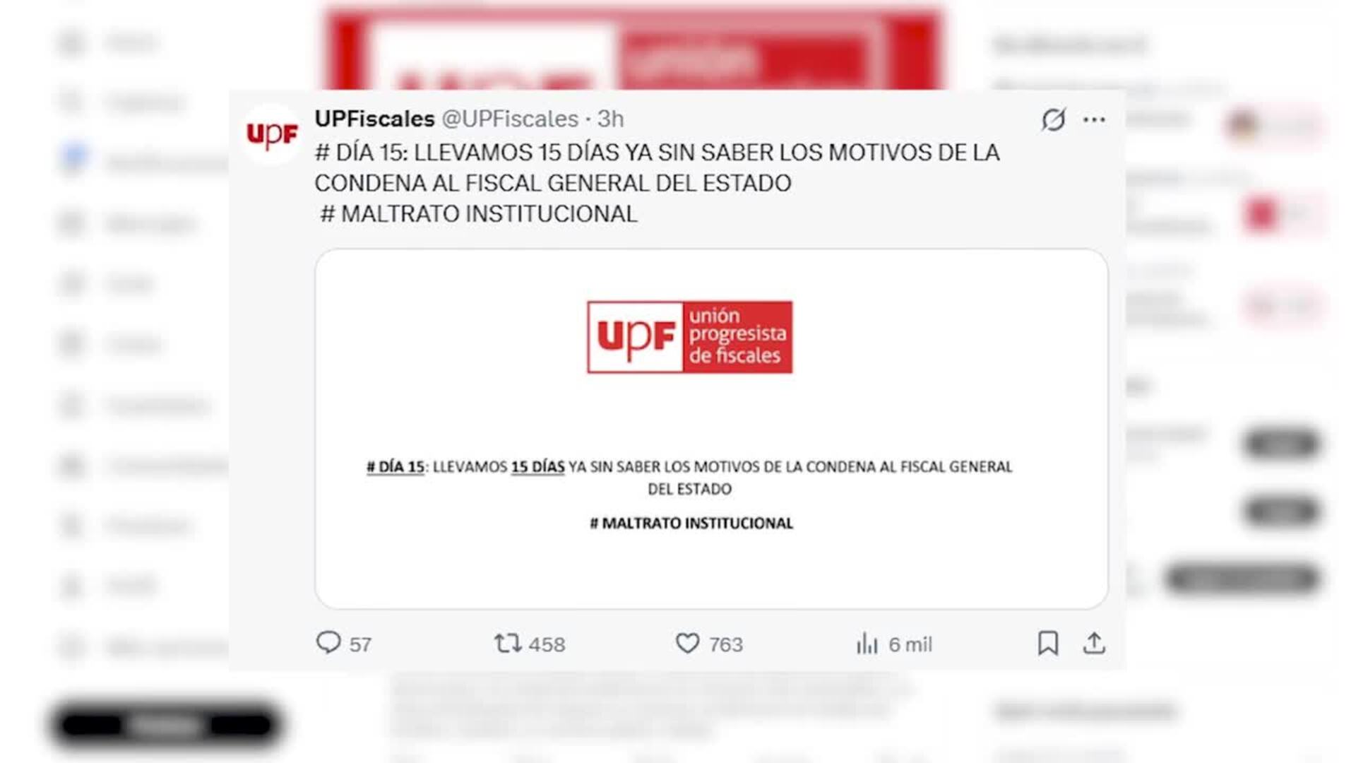 UPF pide la intervención de la ONU ante las "irregularidades" en la causa contra García Ortiz
