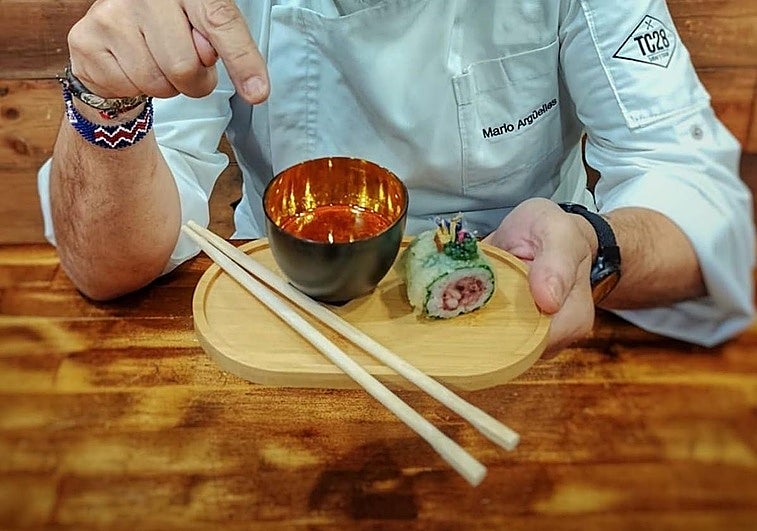El cocinero Mario Argüelles, finalista del Concurso Nacional de Legumbres en Tapas con esta propuesta