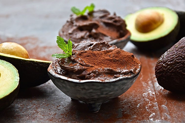 Mousse de chocolate con aguacate