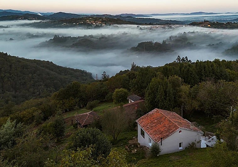 En una parcela de mil metros y rodeada de manzanos: una casa asturiana triunfa en las revistas de decoración