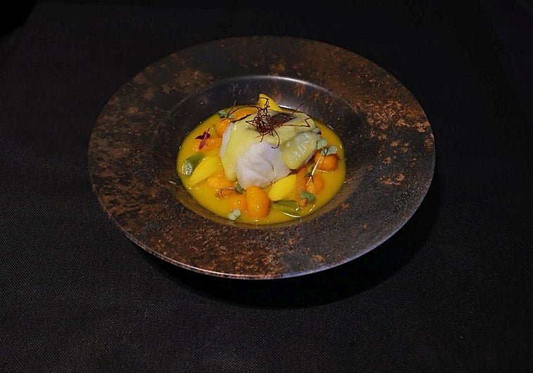 Purrusalda de bacalao y ñoquis de calabaza