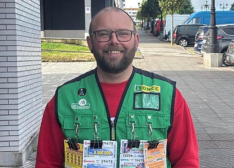 Efrén Rodríguez, el cuponero de la suerte: reparte más de seis millones en Oviedo en su cuarto día de trabajo