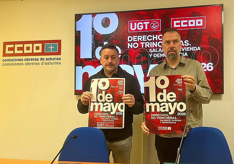 UGT y CC OO exigirán en Asturias el Primero de Mayo mejores salarios y más vivienda pública