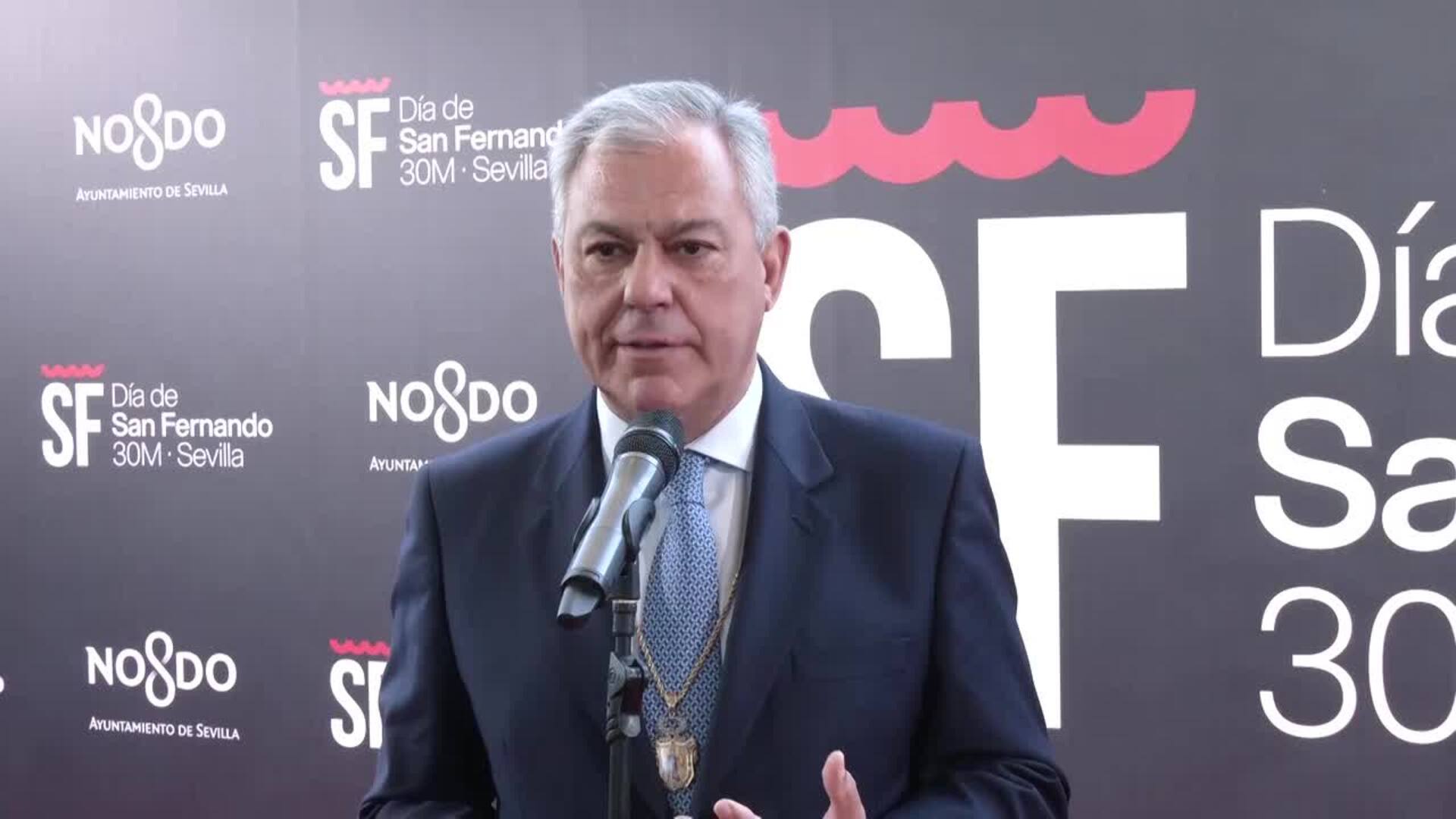 El alcalde destaca a Sevilla como una "capital del talento" en el Día del Patrón San Fernando