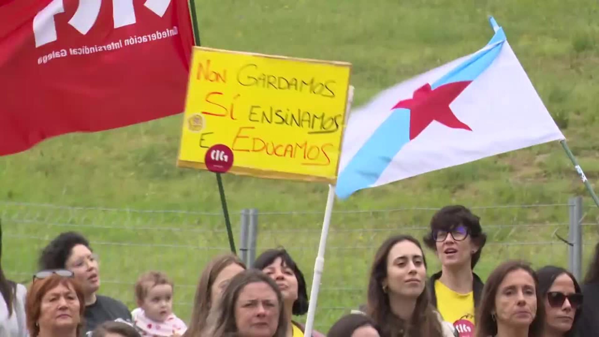 Las protestas de educación 0-3, menores y discapacidad llegan a la Xunta
